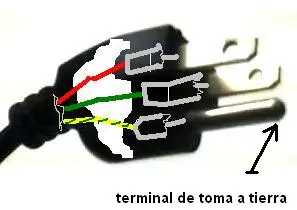 esquema toma corriente tres terminales para evitar que mi pc tenga pase de corriente