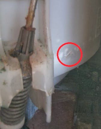 tanque de lavado de carga superior roto por monedas