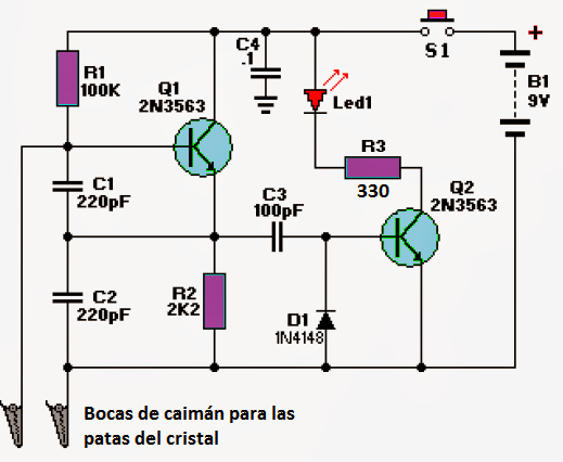 comprobador de cristales de cuarzo 