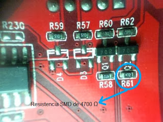 omponentes de superficie en tevisor LCD