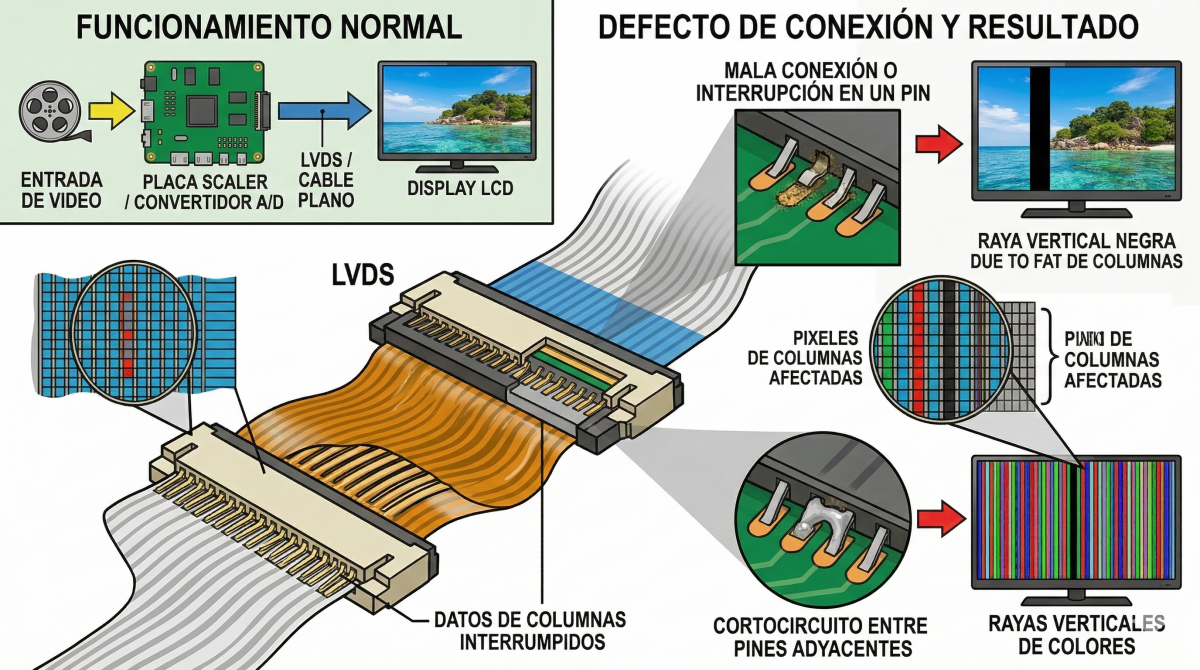 solucionar lineas verticales en plantallas