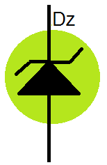 símbolo del diodo zener