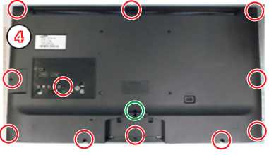 Quitar tornillos a TV LCD para desarmar quitar tornillos en tapa posterior del televisor para reparar