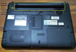 bateria de mayor capacidad colocada el laptop toshiba