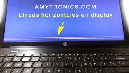 Pantalla con líneas horizontales en portátil