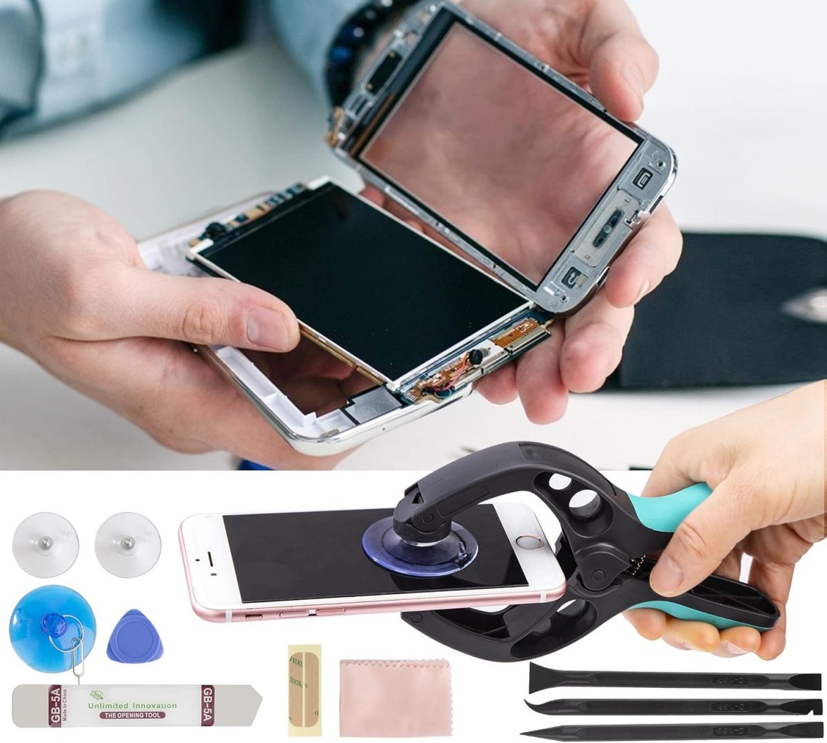 kit desarme teléfonos iphone