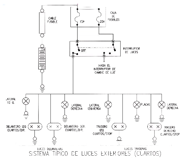 ejemplo circuito electrico alumbrado del auto ejemplo circuito electrico alumbrado del auto