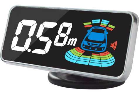 pantalla o display del sensor por radar de aparcamiento del coche
