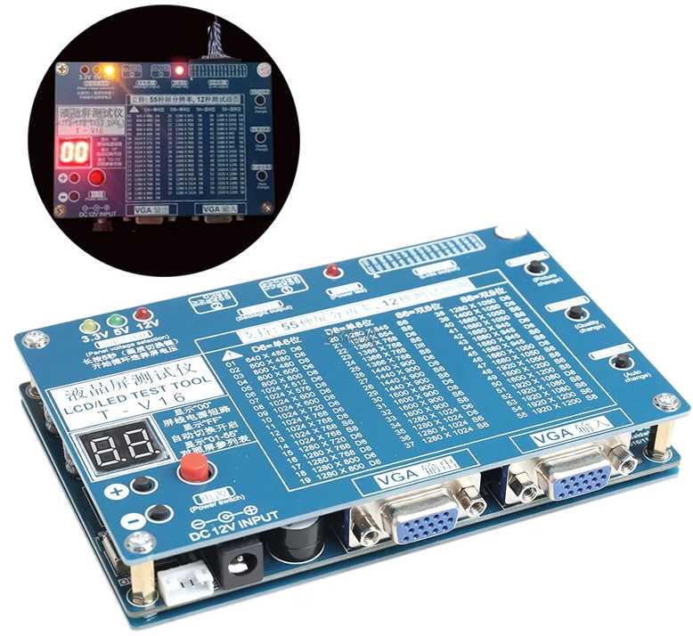 comprobador de tcon y display