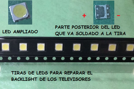 LED PARA CAMBIAR EN EL TELEVISOR QUE SE OYE PERO NO SE ESCUCHA POR FALLA EN EL BACKLIGHT