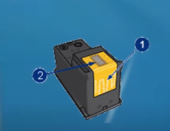 cabezal piezoeléctrico y contactos del cartucho HP