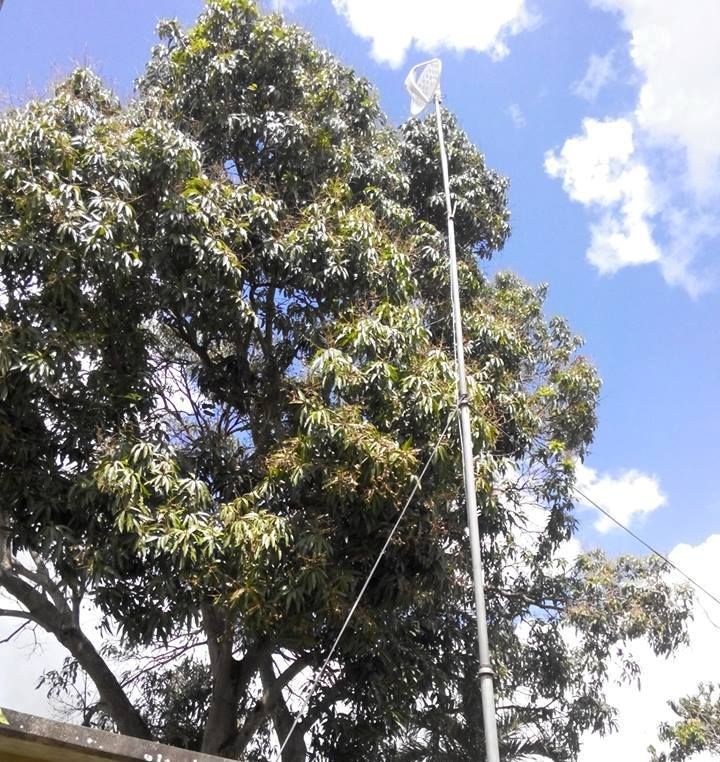 Antena para wifi en mástil telecópico para bajar cuando tormentas eléctricas.