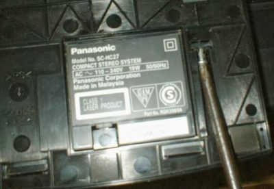 tornillos base del componente de audio panasonic sc-hc27