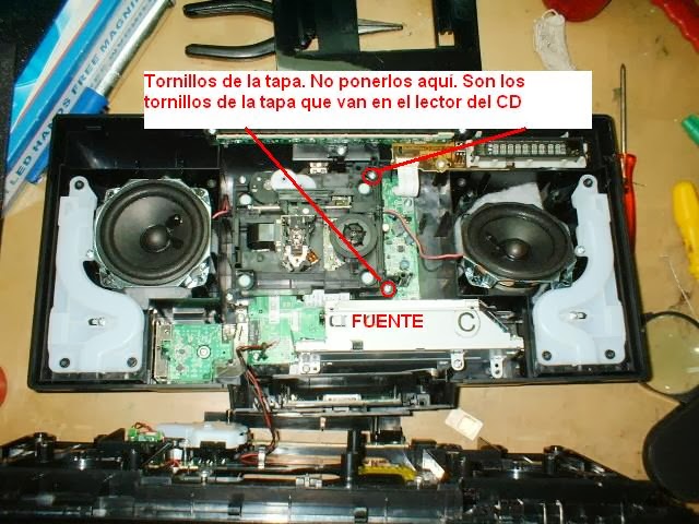  componente de audio panasonic sc-hc27 desarmado