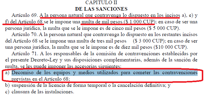 de las leyes cubanas a favor del bloqueo