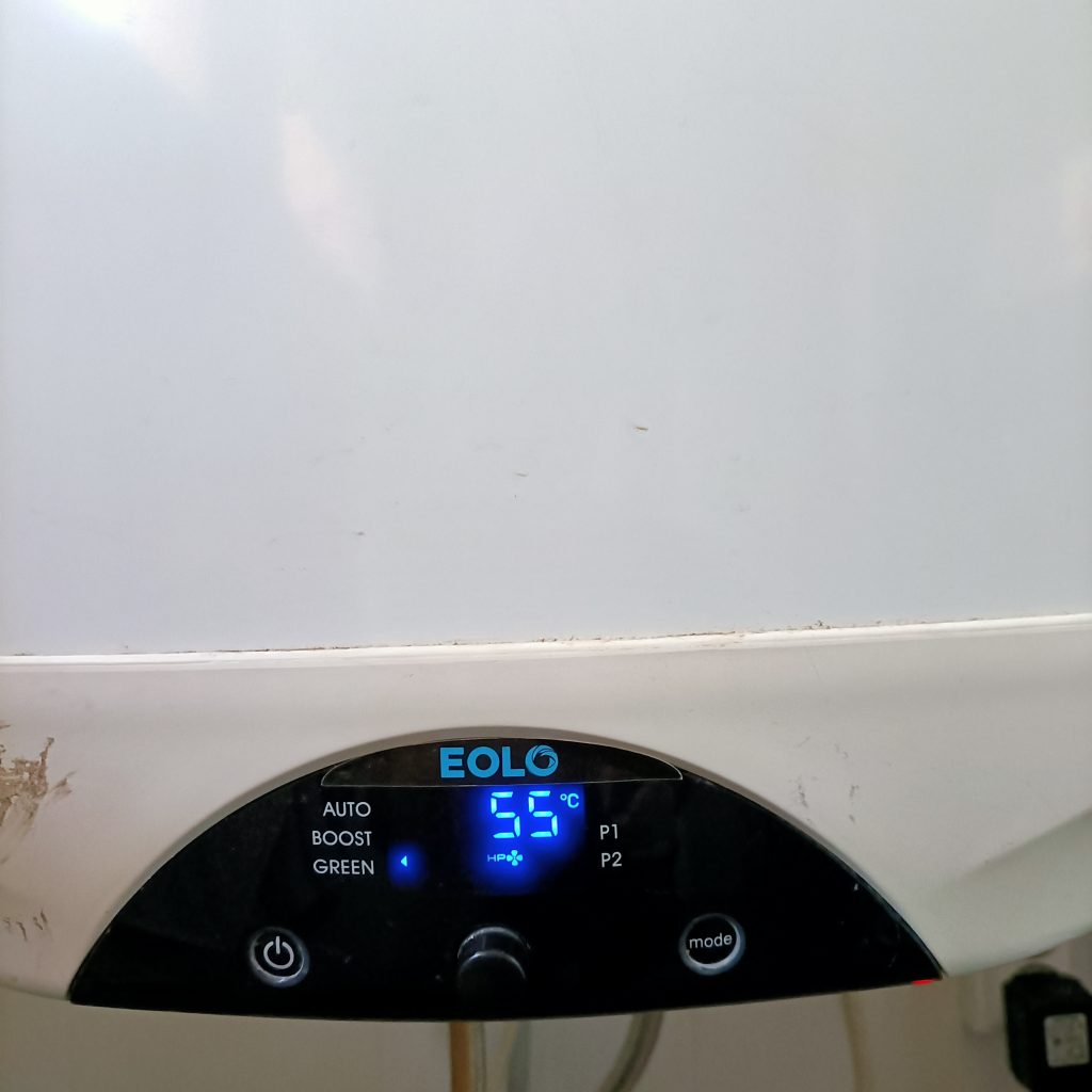 Termo ajustado a 55ºC con solo la bomba de calor donde más energía ahorra