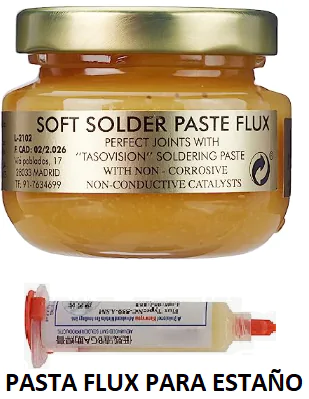 Pasta Flux para soldadura con estaño en electrónica