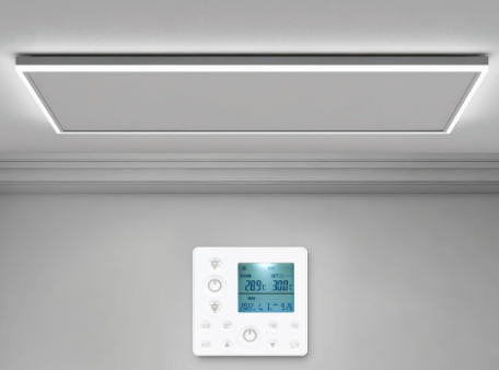 panel calefactor infrarrojos para techo con luz integrada