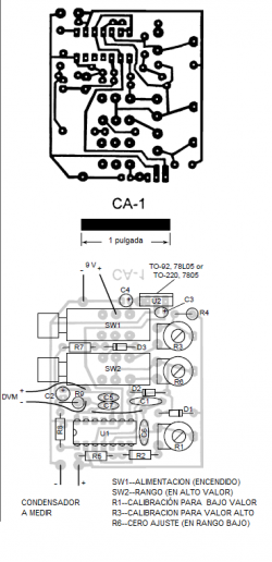 plantilla circuito tester digital condensadores