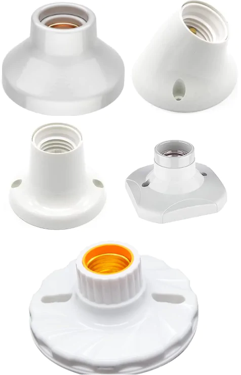 Sockets de pared o casquillos para bombillas tipo base de lámpara