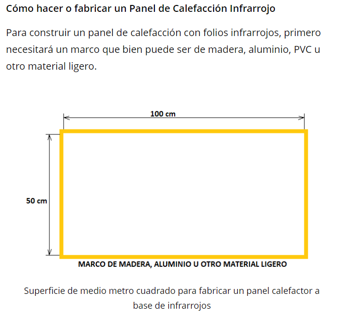 cómo hacer un panel calefactor infrarrojo en casa