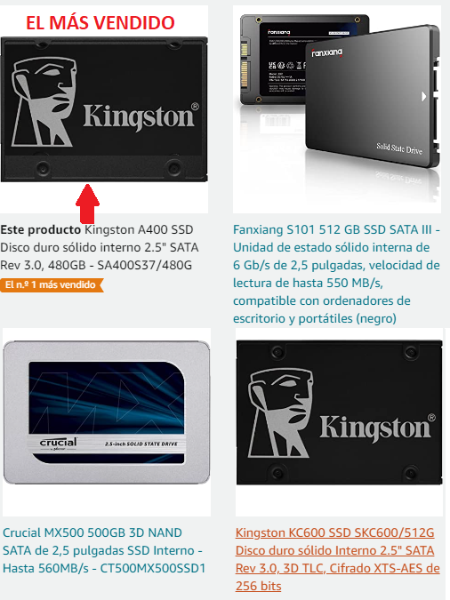 EL SSD MÁS VENDIDO Y BIEN VALORADO EN AMAZON 
