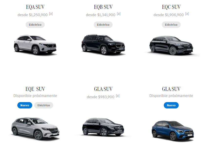 mercedes benz precios en 2023 SUV