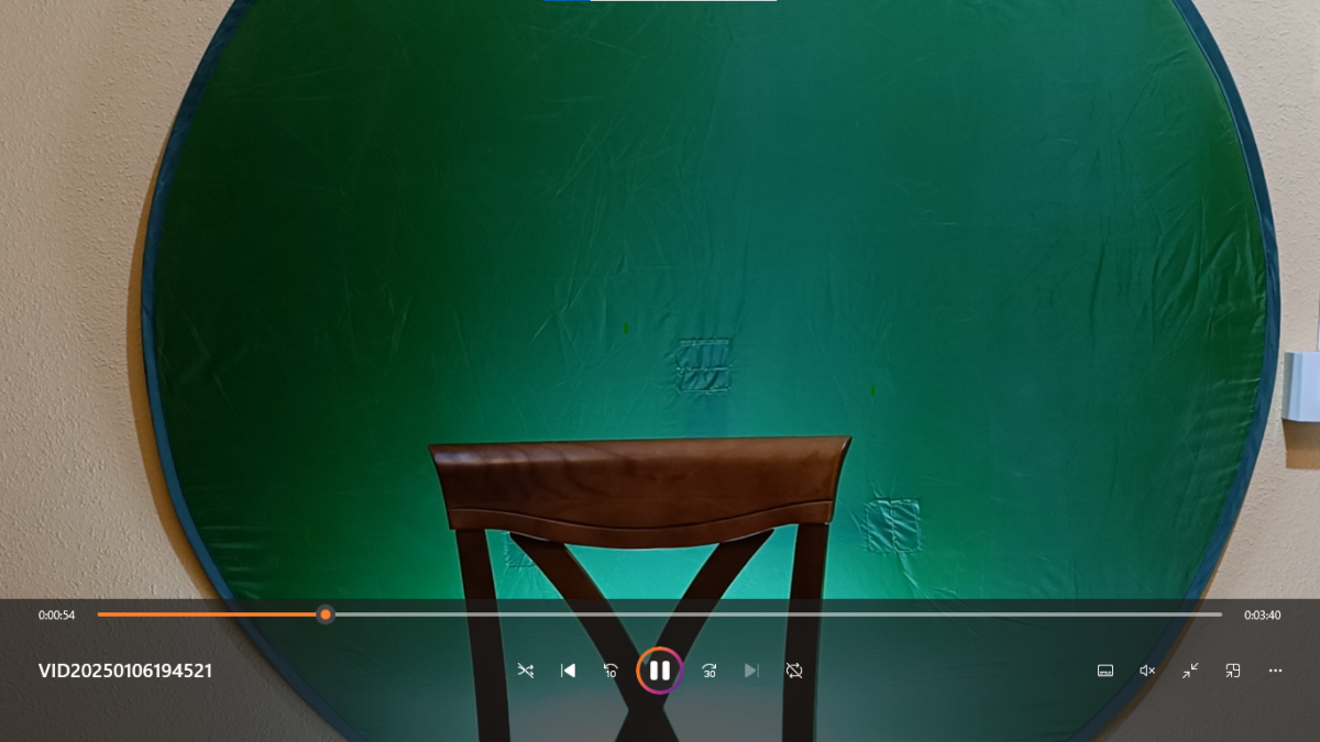 ejemplo de lo que no debe hacer para cambiar el fondo del video o foto