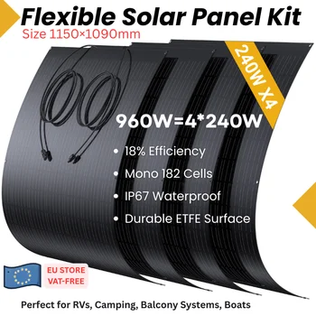 Kit de paneles solares de 960 W. El mejor panel solar para balcón.