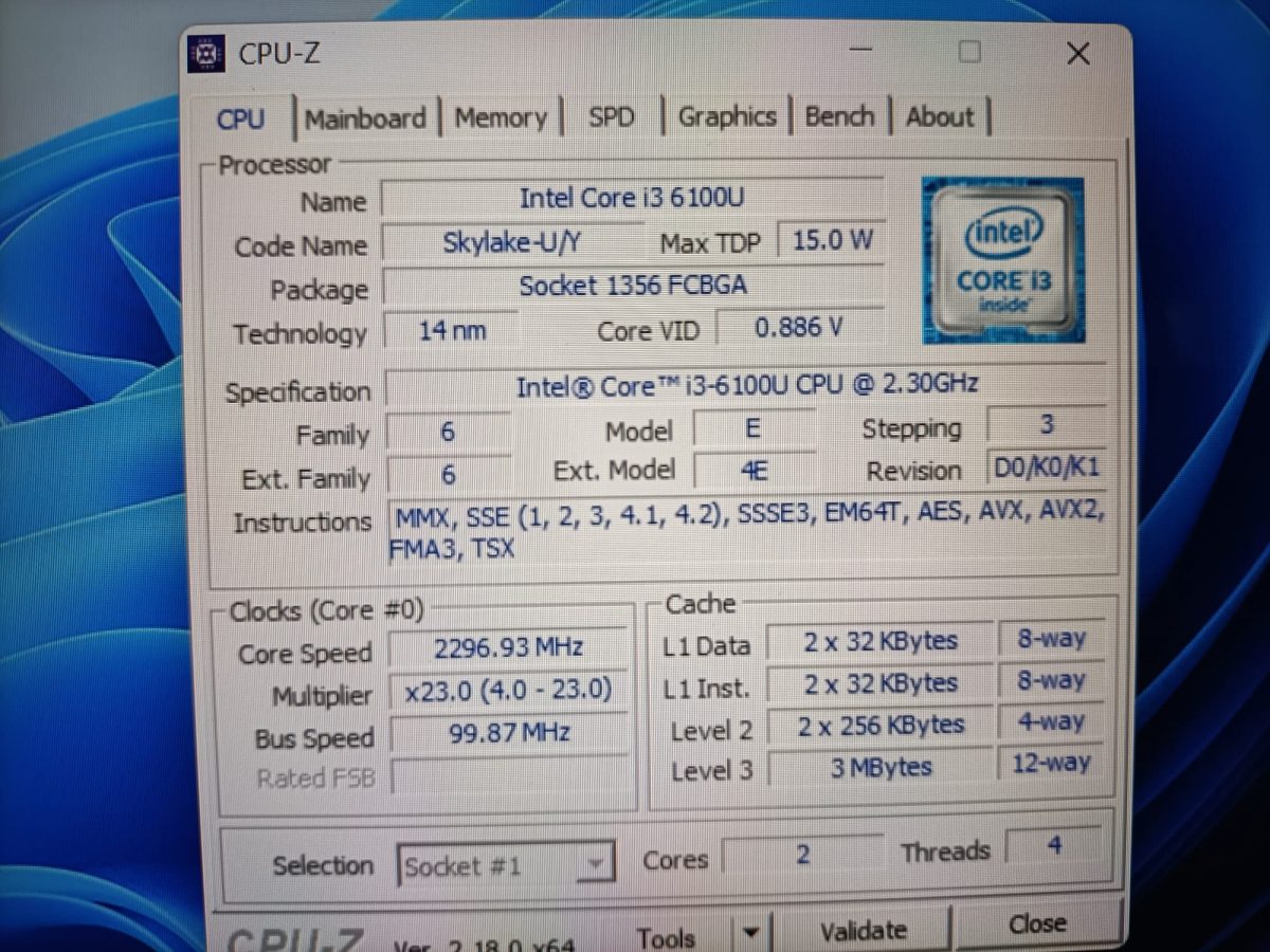 Uso del CPU-Z para identificar el CPU que realmente tiene instalado el ordenador portátil
