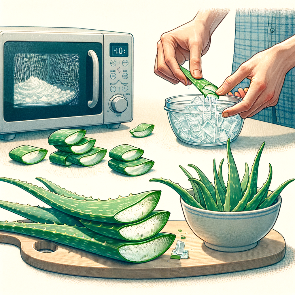 preparación del aloe vera en el microondas para los enemas
